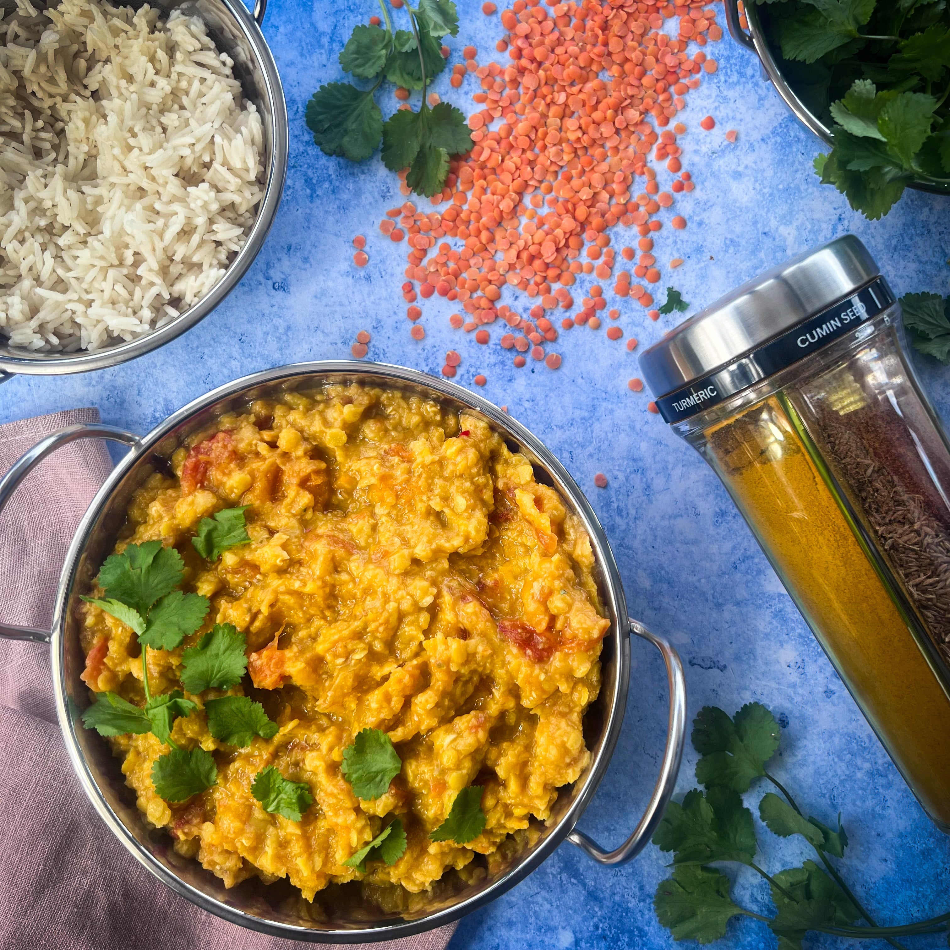 Veganer Slow Cooker Dhal mit roten Linsen – Cole & Mason Swiss Veganer Slow Cooker Dhal mit roten Linsen – Cole & Mason Swiss