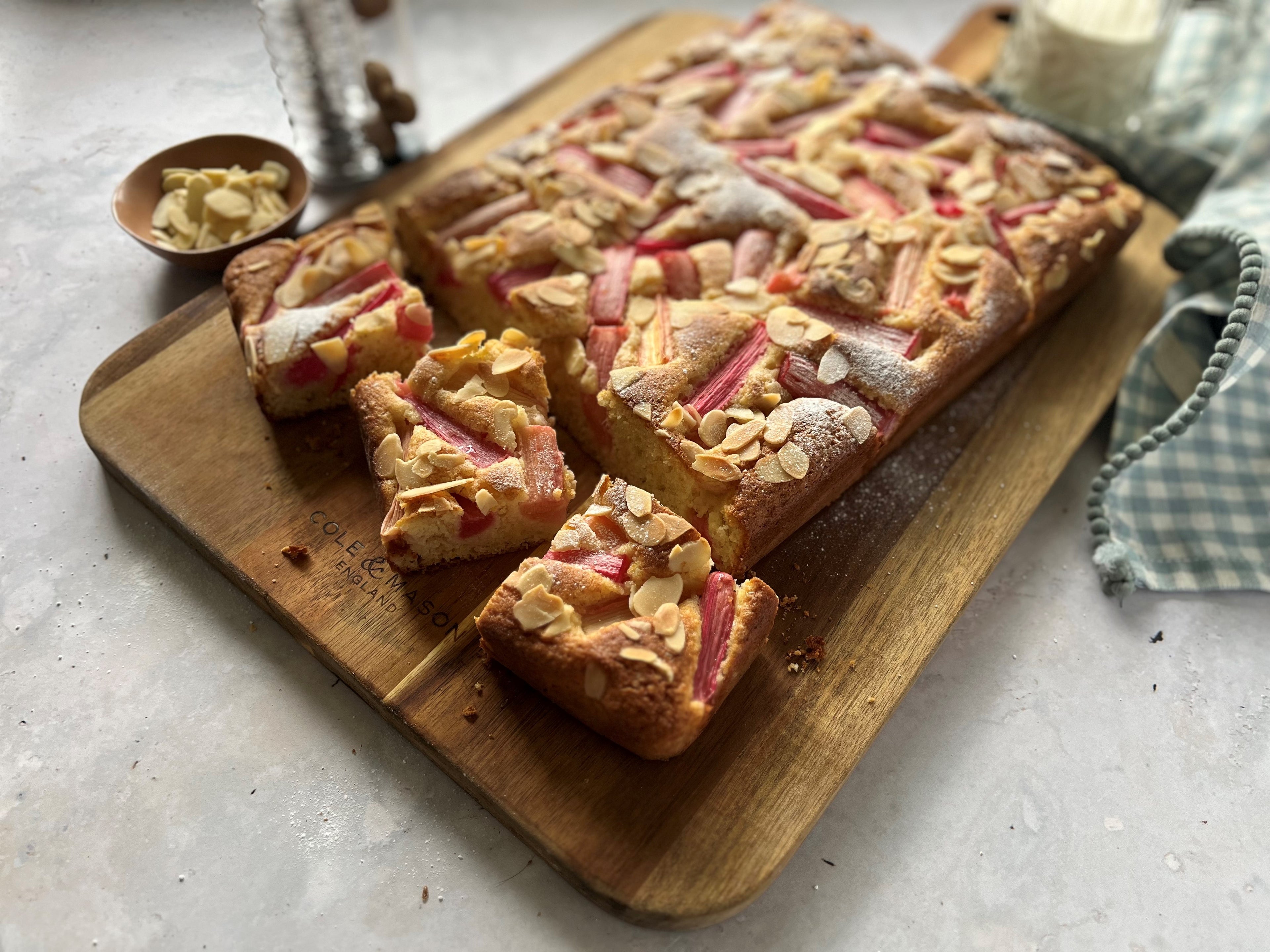 What’s in season during April and May with Rhubarb, Orange and Almond Cake recipe