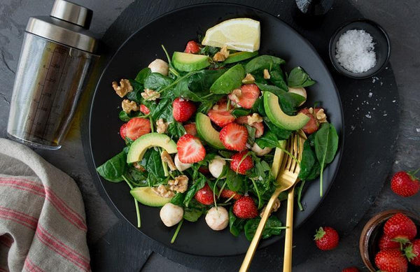 Strawberry & mozzarella summer salad with balsamic vinaigrette - Cole & Mason