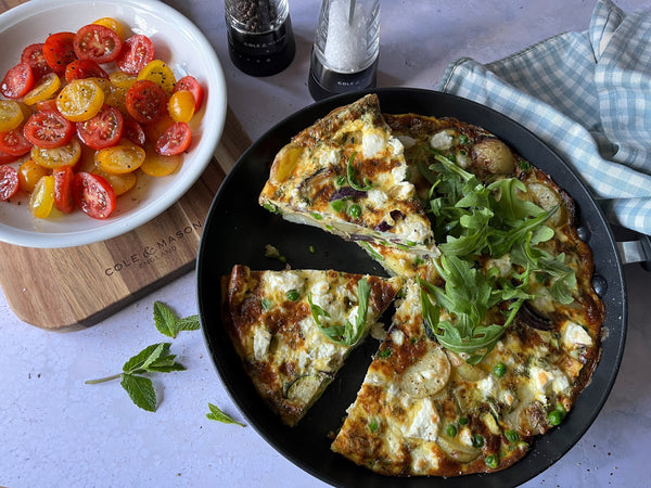 Minted Pea, Potato and Feta Frittata