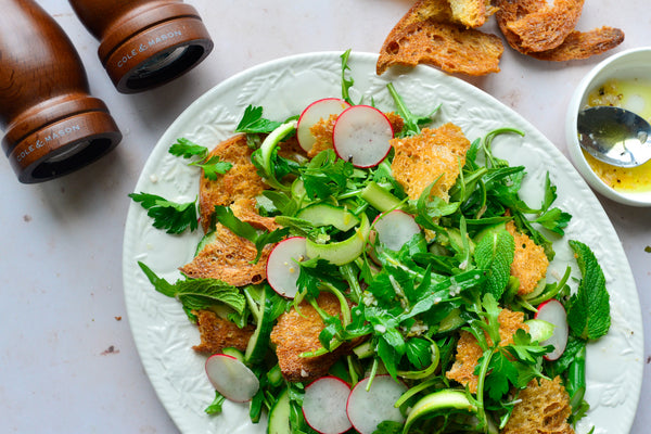 Spring Asparagus Salad with Sourdough Croutons