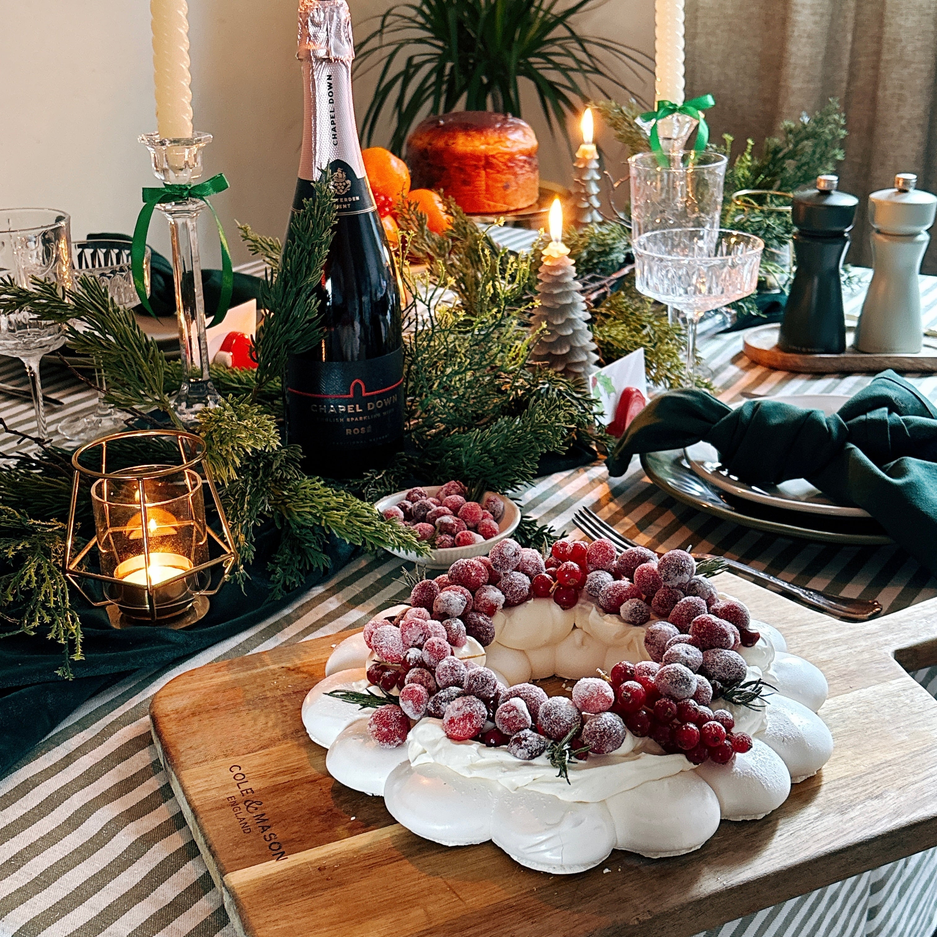 Swiss Meringue Christmas Wreath