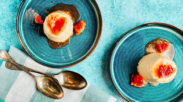 Blood Orange Pannacotta with Caramelised Orange