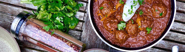 Herby Meatballs in a Spicy Paprika Sauce by MasterChef's James Bacon