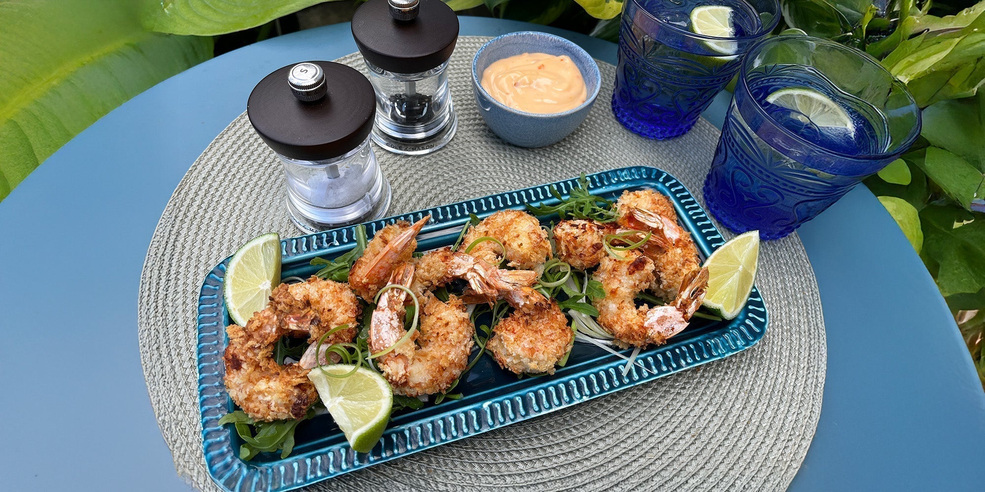 Air Fryer Coconut Crusted King Prawns