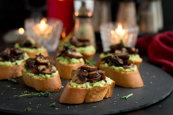 Mushroom & avocado crostini - Cole & Mason