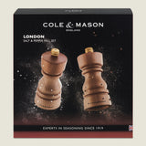 #130mm#salt&pepperset
Boxed set of Cole & Mason London 130mm natural beech mills