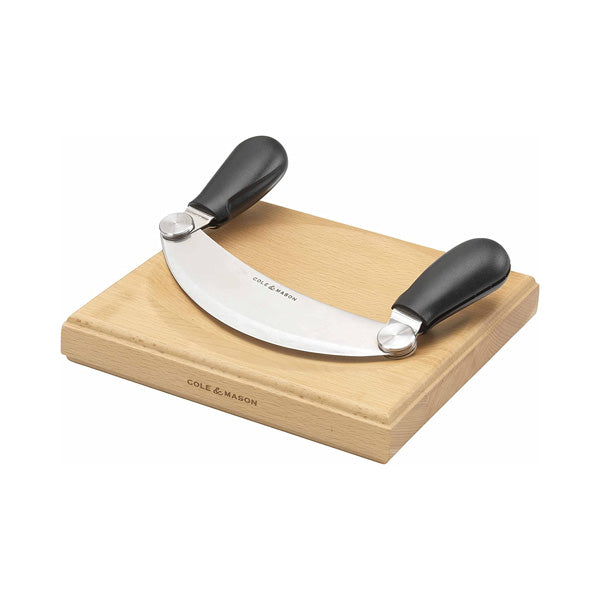 Woodhall Mezzaluna Hachoir & Chopping Board